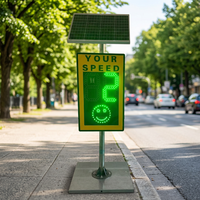 Panneau de signalisation radar de vitesse 600*600 connecté au réseau électrique pour la détection de vitesse des véhicules