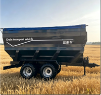 Véhicule de transport de céréales tout-terrain pour la ferme : Chariot fiable à trois points de liaison, entraîné par un tracteur