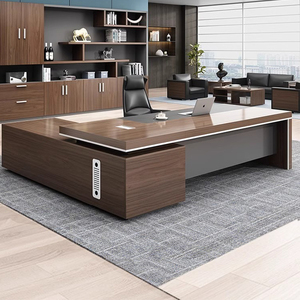 Capo ufficio tavolo e sedia combinazione moderno presidente Manager scrivania con pannello in legno Top nuovo - Product Image 2