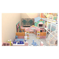 Aire de jeux intérieure pour enfants, thème château, colorée, avec piscine à balles, toboggan d'escalade, équipement de jeu sûr pour enfants, centre communautaire