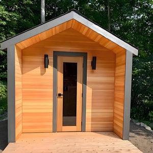 Sauna en <span class=keywords><strong>bois</strong></span> de pruche avec véranda, <span class=keywords><strong>poêle</strong></span> <span class=keywords><strong>à</strong></span> <span class=keywords><strong>bois</strong></span>, extérieur, 8 <span class=keywords><strong>à</strong></span> 10 personnes, cabane rustique au bord du lac, expérience de la vie <span class=keywords><strong>à</strong></span> la campagne - Product Image 2