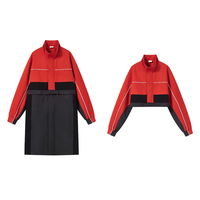 Chaqueta de Motocicleta 2 en 1 Desmontable para Hombre, Cortavientos, Impermeable, con Cierre, Diseño Color Block, Estilo Urbano, Prenda Exterior de Moda