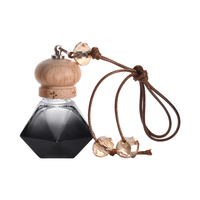 Diffuseur de parfum automobile en verre personnalisé de luxe écologique, mini diffuseur d'air en bois, huile essentielle d'aromathérapie, flacon diffuseur de voiture