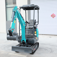 Mini-excavatrice de 1,2 tonne, 1,6 tonne, 2 tonnes en gros avec moteur Kubota, petite pelle sur chenilles, micro-excavatrice pour ferme, jardin, maison