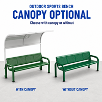 Ensemble de bancs de repos et sièges multi-styles en alliage d'aluminium pour tribunes extérieures, avec auvent, pour terrains de tennis, gymnases et parcs - Vente en gros