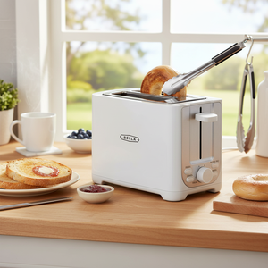 Extra Wide Slots 2-Slice <b>Toaster</b> with Auto Shut Off Removable Crumb <b>Tray</b> and Cancel Defrost Reheat Functions - Product Image 3