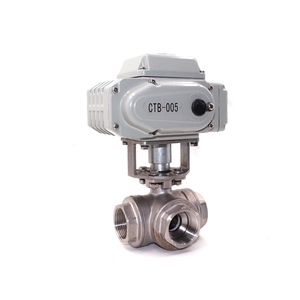 Vanne motorisée à 3 voies avec angle de rotation de 0 à 90 degrés, arrêt automatique de l'eau, avec boîtier extérieur en fonte sous pression en alliage d'aluminium - Product Image 2