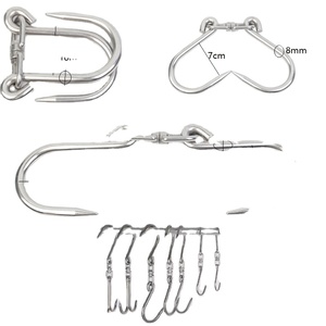 Crochet simple en S pour abattoir, pour chambre froide, en acier inoxydable, type S, pour <span class=keywords><strong>boucher</strong></span>, crochets de suspension pour viande, épaisseur 10 mm - Product Image 5