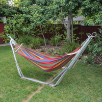 Support de hamac pliable en acier inoxydable, chaise suspendue de loisirs portable d'extérieur, balançoire multicolore 249 cm