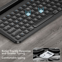 Clavier sans fil Bluetooth noir ABS 78 touches chocolat avec pavé tactile pour iPad 10ème génération 2022