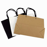 Vente de gros Sacs en papier kraft avec poignées, logo personnalisé, Style rétro, Sacs à provisions pour l'emballage de bougies