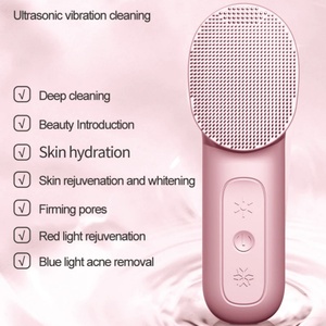 Brosse nettoyante pour le visage à usage domestique, équipement de beauté LED anti-rides, masseur facial chaud et froid pour le lifting - Product Image 3