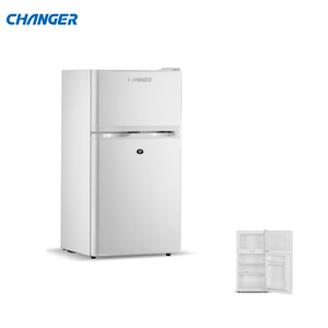 Double Door Small Size Fridge Top Mounted Freezer 80Liter for Apartment, Office, School, Home, Customer Brand Glass Door Fridge - Product Image 1