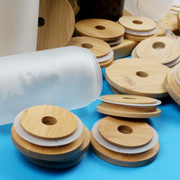 Usine professionnelle dans le couvercle en bambou naturel écologique sur mesure couvercle en bambou pour bocaux couvercles en bambou pour bouteilles de crème