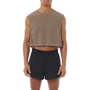<span class=keywords><strong>Camiseta</strong></span> <span class=keywords><strong>sin</strong></span> <span class=keywords><strong>mangas</strong></span> para hombre, 100% algodón, de alto gramaje, con aberturas profundas en los brazos, estilo oversize, básica, lisa, para streetwear, OEM personalizable - Product Image 5