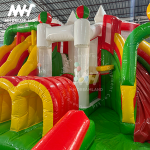 Castillo Inflable Divertido con Tobogán Doble y <span class=keywords><strong>Piscina</strong></span> <span class=keywords><strong>de</strong></span> Pelotas, Casa <span class=keywords><strong>de</strong></span> Brinco Blanca, Decoración para Fiestas, Área <span class=keywords><strong>de</strong></span> Juegos para Niños y Adultos - Product Image 6