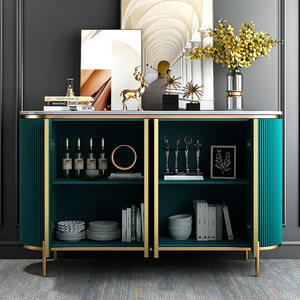 Meuble <span class=keywords><strong>buffet</strong></span> de salle à manger, armoire de cuisine en bois, meuble bar en marbre, style nordique, luxe moderne, buffets - Product Image 4