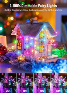 Smart <b>Led</b> Christmas <b>Tree</b> <b>Lights</b> Garland Remote Control 12m USB Diwali <b>Lights</b> Copper Wire Holiday String <b>Lights</b> Decoration - Product Image 3