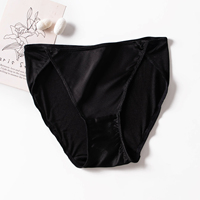 Braguitas de satén de seda elástica de lujo para mujer, de corte alto, de seda de morera premium, suaves, con cobertura de cadera, tipo triángulo