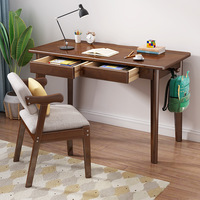 Bureau en bois massif durable réglable étudiant adulte bureau à domicile petit appartement bureau d'ordinateur et chaise