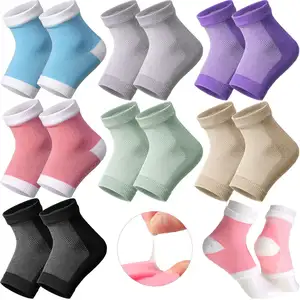 Kingworth High Quality Toeless Spa Gel Cracked Sleep Repair Dry Heel Moisturizing Socks