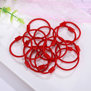 Coleteros de Goma de Color Sólido con Hebilla de Cuerda, Buena Elasticidad, Uso Diario para Niñas, Accesorios para el Cabello - Product Image 4