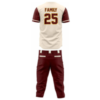 Ensembles d'uniformes de baseball 100 % polyester anti-humidité avec couleurs et motifs personnalisés, respirants et légers