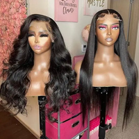 Wig Rambut Manusia 13x6 Burmese Curly Water Wave Lace Front Grosir, Wig Rambut Virgin Peru Grade 12A, Warna Alami, Vendor Wig