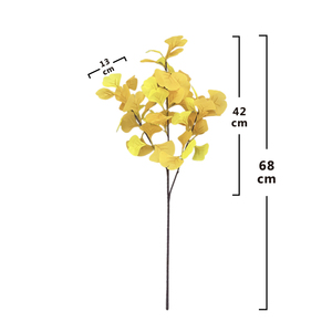 Decoración de Hogar de Alta Gama, Hojas de <span class=keywords><strong>Ginkgo</strong></span>, Hojas de <span class=keywords><strong>Ginkgo</strong></span> <span class=keywords><strong>Biloba</strong></span> de Seda de Alta Calidad, Hojas de <span class=keywords><strong>Ginkgo</strong></span> Artificiales - Product Image 2