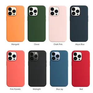 Para iPhone 13 Pro funda de teléfono móvil microfibra interior trasera funda de silicona líquida de tacto suave a la moda para iPhone 13 14 15 Pro