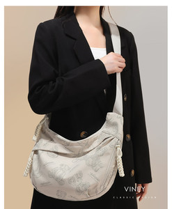 Viney Women's <b>Bag</b> <b>Large</b> Capacity <b>Canvas</b> Crossbody Shoulder <b>Bag</b> - Product Image 2