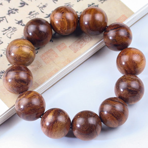 สร้อยข้อมือไม้พะยูงไหหลำ 20 มม- 12 เม็ดเครื่องประดับสะสมของขวัญสำหรับทุกเพศ - Product Image 3