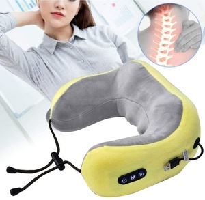 Oreiller de voyage électrique portable, bonne qualité, <span class=keywords><strong>tissu</strong></span> à pétrir, <span class=keywords><strong>Massage</strong></span> des vertèbres du cou, en forme de U - Product Image 4