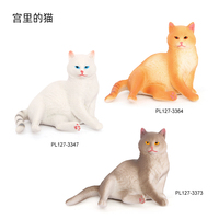 Venta al por mayor de PVC sólido, modelo de estatua de simulación, figuras de animales, figuras de gatos y gatitos, figuras de animales, Juguetes