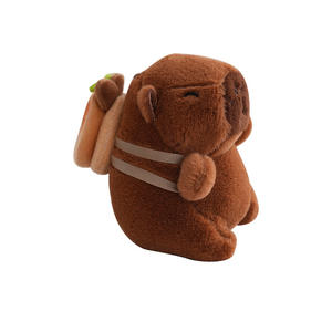 พวงกุญแจตุ๊กตาคาปิบารา รูปทรงแฮมเบอร์เกอร์ ครัวซองต์ ขนมปัง ของเล่นตุ๊กตาสัตว์น่ารัก ของขวัญพวงกุญแจสำหรับคนรักคาปิบารา - Product Image 5