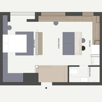 Service de dessin CAO 2D et de rendu 3D pour appartements hôteliers, pour la conception de décoration intérieure