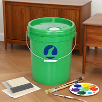 Fûts en plastique recyclables de qualité alimentaire pour peinture et huile, 5 gallons, couleur et logo personnalisables, baril multi-usages, fournis directement par l'usine