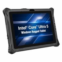 Tableta Industrial Resistente RT10L de 10.1 Pulgadas con Windows, Intel Core Ultra 5, 700nits, IP65, PC con RJ45, RS232, DB9, Escáner de Código de Barras, 4G