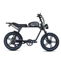 Vélo électrique à gros pneus pour la conduite tout-terrain, vélo électrique 48v avec moteur arrière, style vintage, vélo électrique en acier de 20 pouces