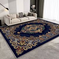 Tapis 3D personnalisé bleu roi pour salon, tapis persan turc de grande taille pour la maison, tapis de couloir