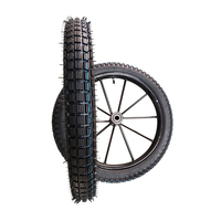 Roues en caoutchouc gonflables de haute qualité 2.50-16 2.50-18 en acier soudé à rayons pour charrette à chevaux