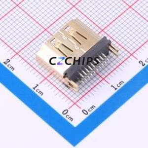 HDMI-GD-130PWB HDMI Connector SMD Connector ( Connector Type: HDMI-A )( Gender: Female )( Total Number of PINs: 19P ) - Product Image 2