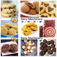 Machine à biscuits automatique bicolore commerciale 220V, machine à fabriquer des biscuits, ligne de production 20-120 pièces/min