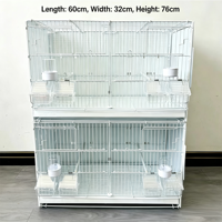 Cage à oiseaux en métal durable de qualité supérieure pour perruches, agapornis, canaris, pinsons
