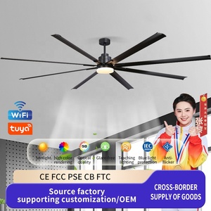 <span class=keywords><strong>Ventilatore</strong></span> da Soffitto con Luce per Camera da Letto Grande, 72 Pollici, 8 Pale, 6 Velocità, Telecomando, Motore DC Moderno, Lampada <span class=keywords><strong>LED</strong></span> - Product Image 1