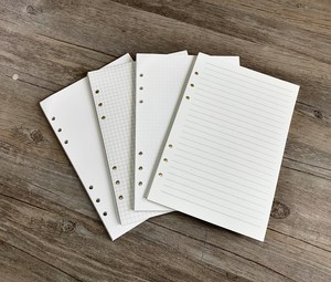Fogli di Ricambio A5 a 6 Anelli, Pagine a Righe Bianche, Inserti per Appunti, Cancelleria per Ufficio e Scuola, per Quaderni e Agende - Product Image 2