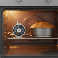 ShenWei SWK-006 Termometer Oven Tahan Air Dial Baja Tahan Karat 50-300C/200-600F untuk Memanggang BBQ Tanpa Perlu Listrik