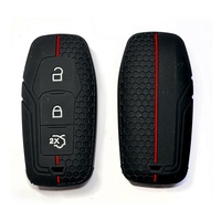 Étui de clé en silicone de haute qualité à texture nid d'abeille résistant aux rayures pour Toyota Camry/Corolla/RAV4 Clé intelligente à 4 boutons