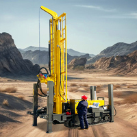 Foreuse pneumatique pour puits profonds Diesel 180m DTH, unité mobile sur roues à fonctionnement rapide, machine de forage de puits d'eau