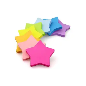 Star Shape Self-adhesive Sticky Notes Set for School Office Writing Supplies Custom Paper Memo Pads